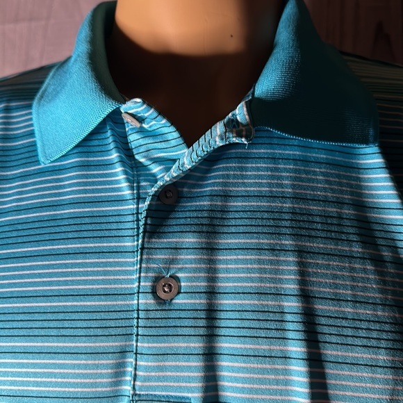 Men’s PGA Tour Golf Polo.‎ Size Large. Blue with stripes. - Picture 3 of 4